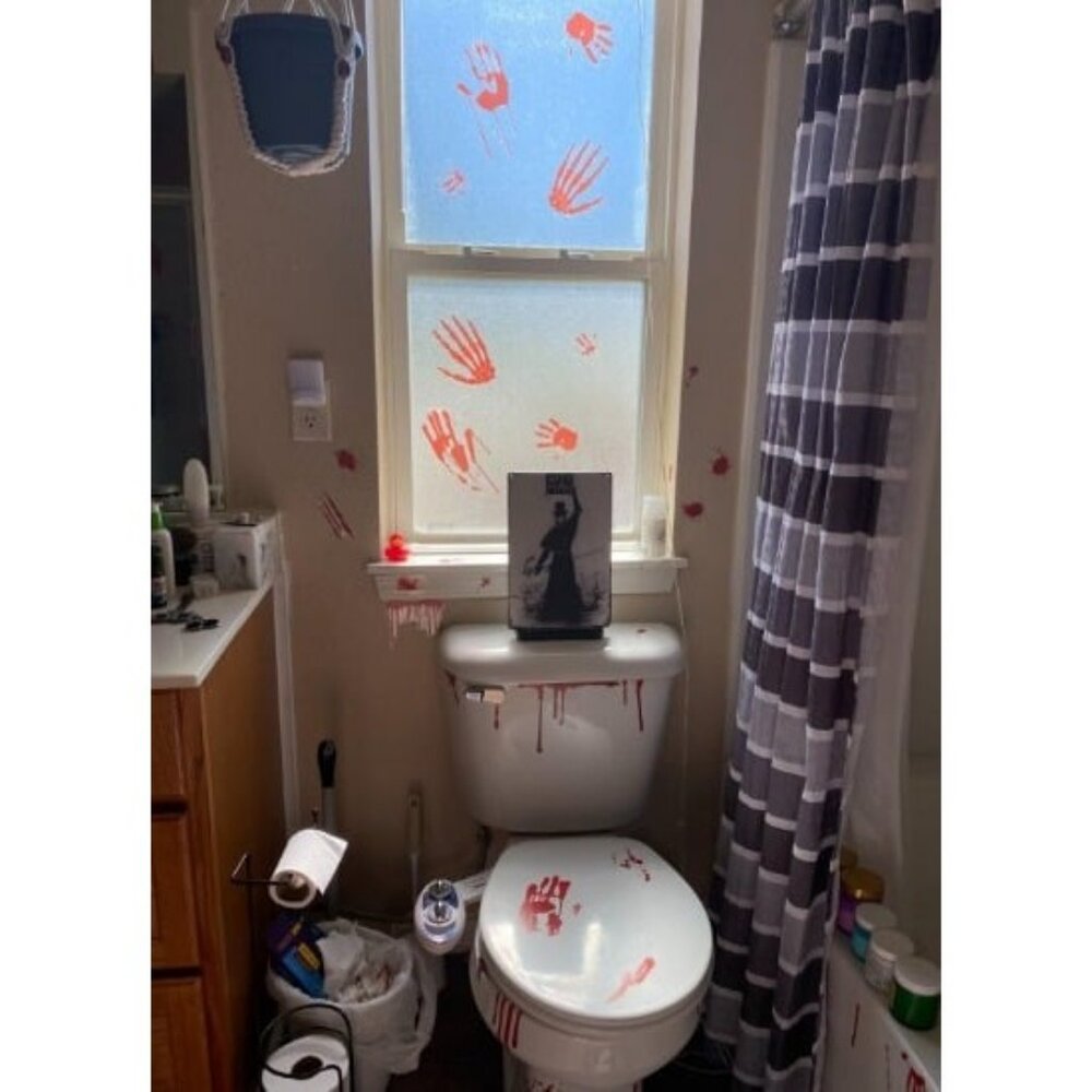 Halloween Bloody Handprint Footprint Window Stickers Wall Stickers for Halloween